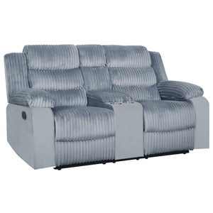 Willow - Console Loveseat With Dual Recliners Gray