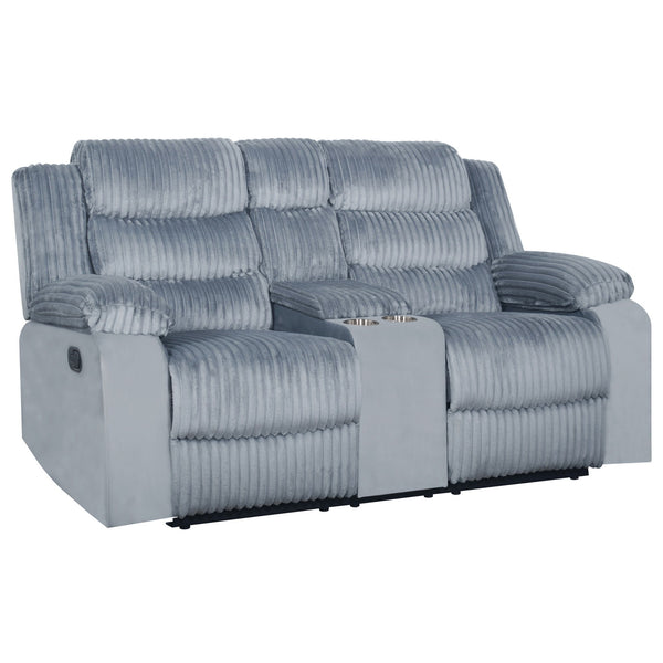 Willow - Console Loveseat With Dual Recliners Gray
