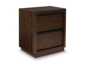 Dilenno - Dark Brown - Two Drawer Night Stand