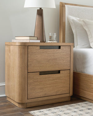 Pamaria - Two Drawer Night Stand - Light Brown