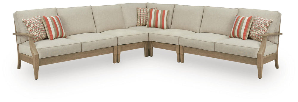 Clare View - Outdoor Sectional Beige 3 Pc. Sectional