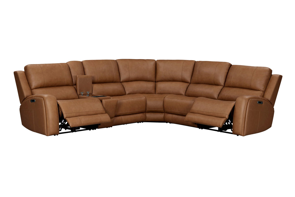 Belmont - Zero Gravity Power Reclining Sectional With Power Adjustable Headrests Dark Gray 6 Pc. Sectional