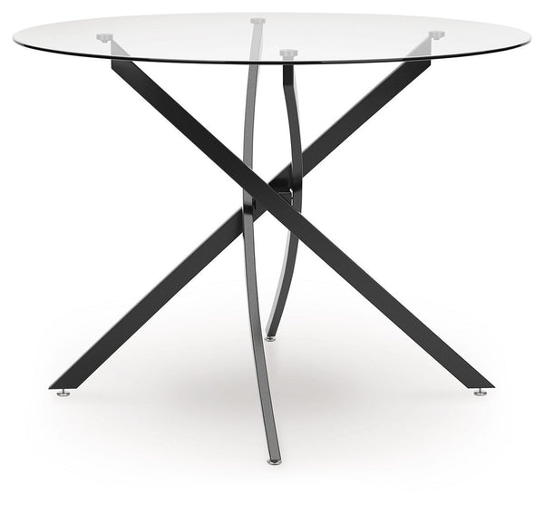 Pharwynn - 5 Pc. - Dining Room Table, 4 Side Chair - Black