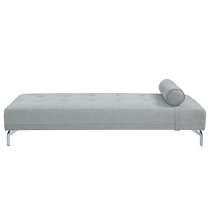 Quenti - Sofa Bed With Pillow - Gray Melange Velvet