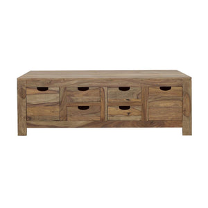 Esther - 6-Drawer Solid Wood Coffee Table - Natural