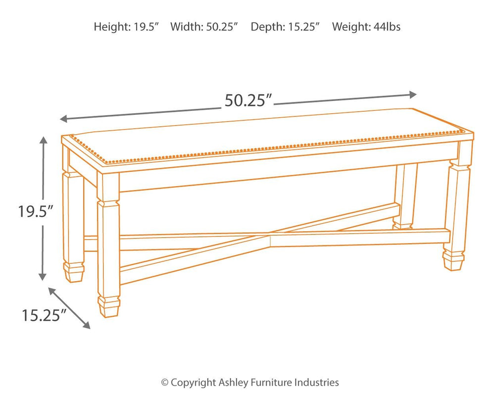 Bolanburg - Beige - Large UPH Dining Room Bench