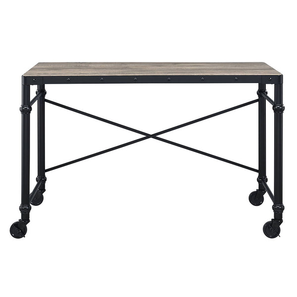 Oklarth - Writing Desk - Rustic Oak & Black