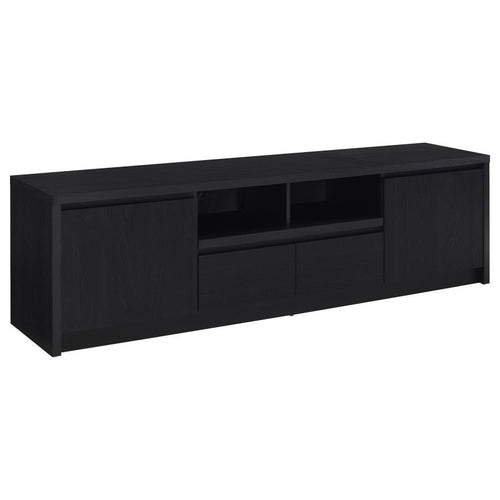 Winfield - 2-Door TV Stand Media Console Black 78"W x 15.5"D x 22"H