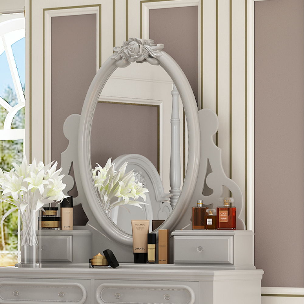 Flora - Mirror With Jewlery White