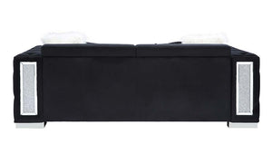 Trislar - Sofa With 4 Pillows (Same 52525) - Black Velvet