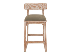 Balam - 24" Upholstered Barstool (Set of 2) - Light Brown