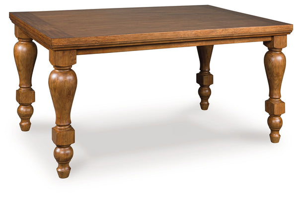 Greddinton - Rectangular Dining Room Table Light Brown Counter Tables