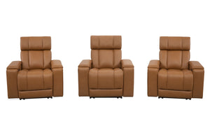 Phoenix - Zero Gravity Power 3 Seat Home Theater Seating With Immersive Audio P3