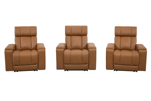 Phoenix - Zero Gravity Power 3 Seat Home Theater Seating With Immersive Audio P3