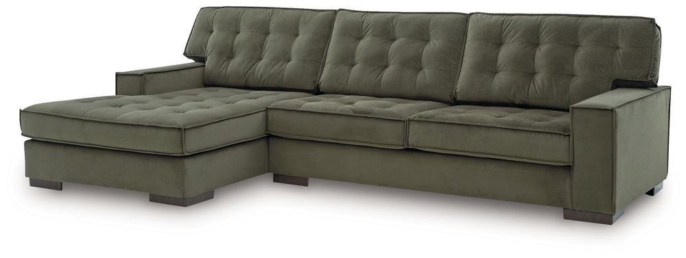Caspian-Town - Sectional Green 2 Pc. Left Arm Facing Corner Chaise Sectional