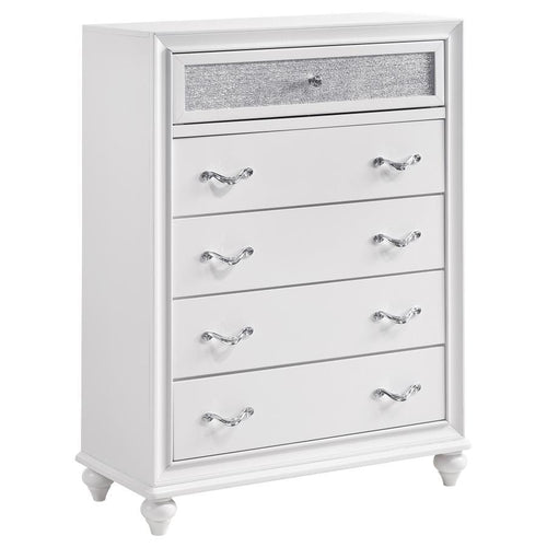 Barzini - 5-Drawer Bedroom Chest White