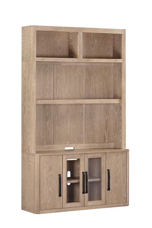 Breckenridge - 56" Console With Bookcase TV Hutch - Medium Brown