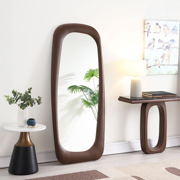 Dana - Floor Mirror Walnut