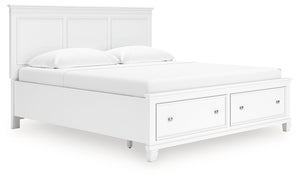 Fortman - Panel Bed White King 2 Drawers