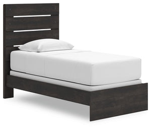Hollivern - Panel Bed Dark Gray
