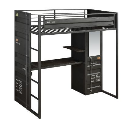 Cargo - Twin Bed - Gunmetal Finish