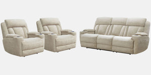 Dalton - Power Reclining Sofa Set Beige 3 Pc. Sofa, 2 Recliners