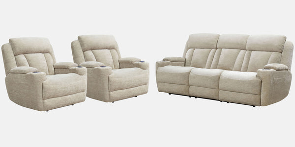 Dalton - Power Reclining Sofa Set Beige 3 Pc. Sofa, 2 Recliners