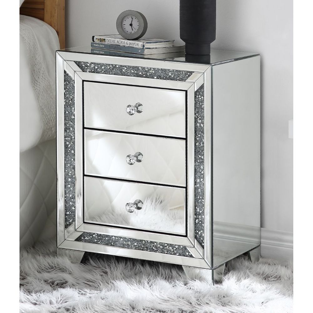 Noralie - Accent Table Mirrored 2 Drawers