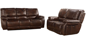 Vail - Power Reclining Sofa Set Dark Brown 2 Pc. Sofa, Loveseat