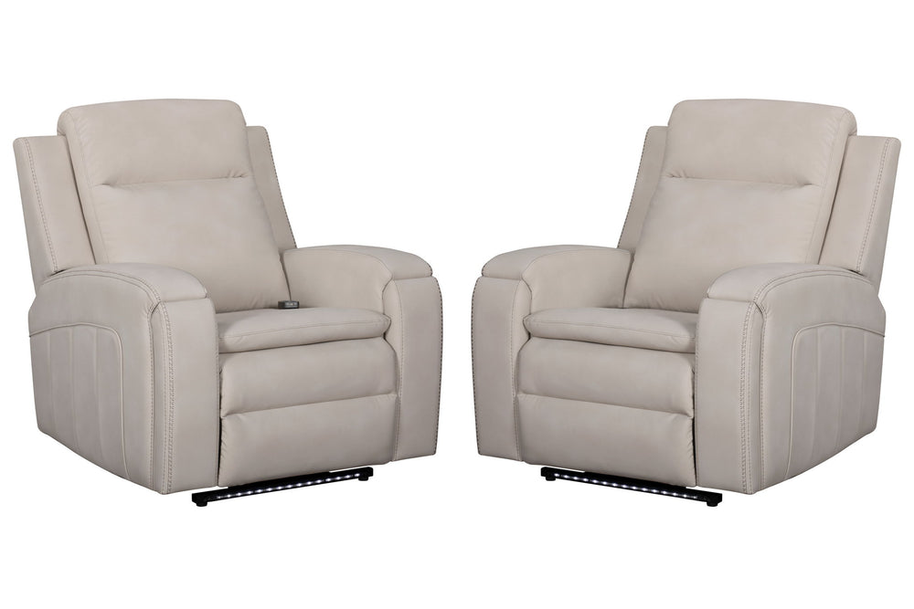 Armstrong - Power Recliner With Heat, Massage And Auto-Glide Beige 1 Piece