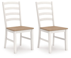 Purlaney - Dining Room Side Chair (Set of 2) - Antique White / Natural