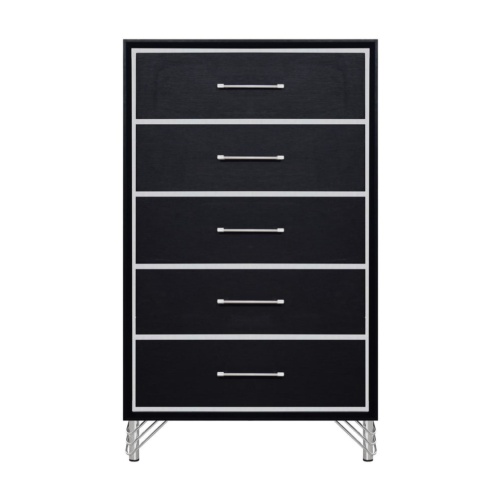Ava - 5 Drawer Chest - Ebony