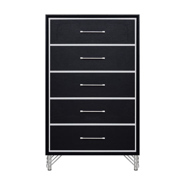 Ava - 5 Drawer Chest - Ebony