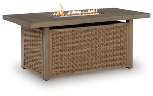 Laguna Heights - Rectangular Fire Pit Table - Beige