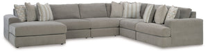 Avaliyah - Sectional Dark Gray 6 Pc. Left Arm Facing Corner Chaise Sectional