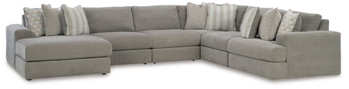 Avaliyah - Sectional Dark Gray 6 Pc. Left Arm Facing Corner Chaise Sectional
