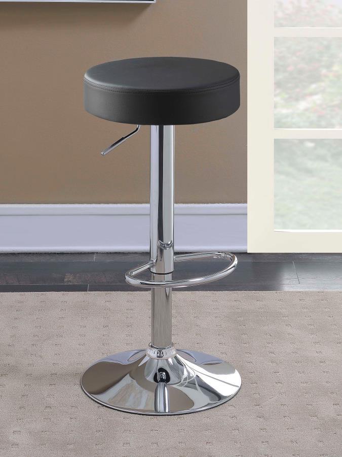 Ramses - 29" Adjustable Bar Stool Black