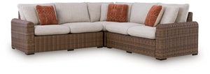 Dolan Creek - Outdoor Sectional Dark Brown 3 Pc. Sectional