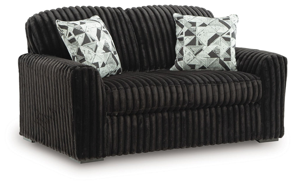 Midnight-Madness - Loveseat Black
