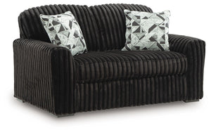 Midnight-Madness - Loveseat Black