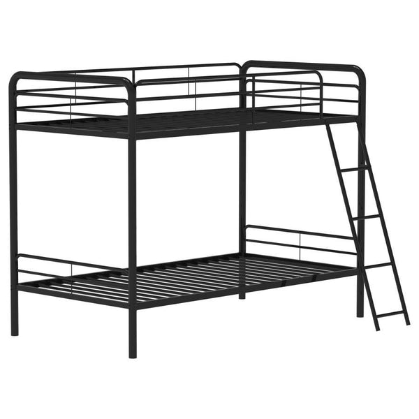 Carson - Metal Bunk Bed Black Twin over Twin