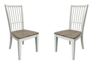 Americana Modern Dining - Spindle Back Dining Chair (Set of 2) - Cotton White