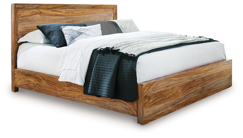 Dressonni - Panel Bed Dark Brown