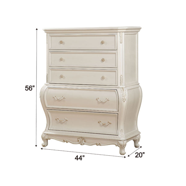 Chantelle - Chest - Pearl White Finish