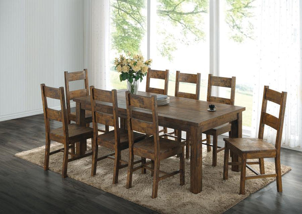 Coleman - Dining Room Set Dark Brown 9 Pc. Table, 8 Chairs
