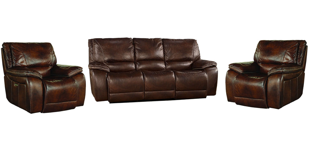 Vail - Power Reclining Sofa Set Dark Brown 3 Pc. Sofa, 2 Recliners