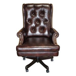 Dc#112-Ha - Desk Chair - Havana w/ Brown Base