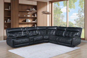 Warner - 3 Piece Manual Sectional - Black