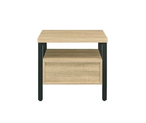 Yawan - Accent Table - Oak & Black Finish