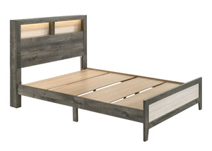 Rhett - Queen Bed In One Box - Chalk / Gray